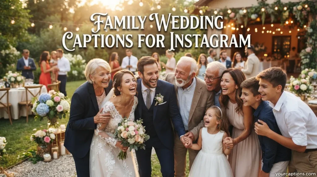 Family Wedding Captions for Instagram