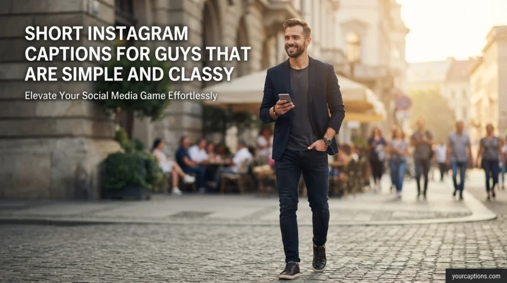 Short Instagram Captions for Guys That Are Simple and Classy