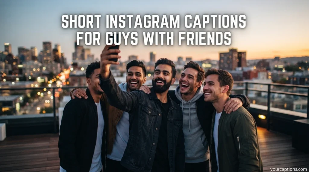 Short Instagram Captions for Guys With Friends