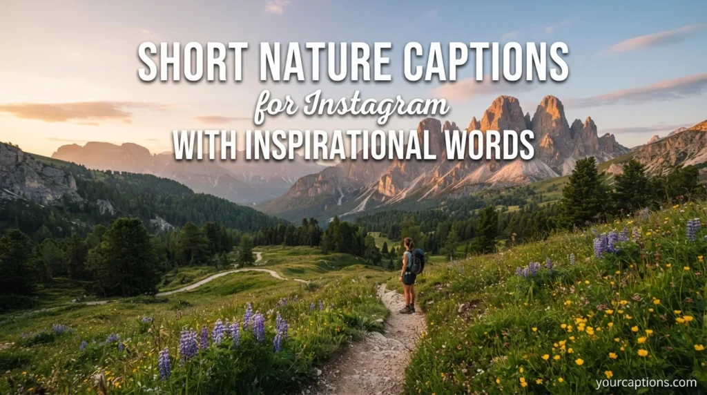 Short Nature Captions for Instagram With Inspirational Words