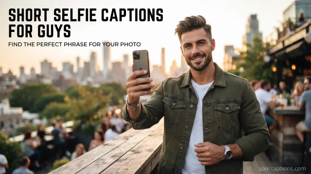 Short Selfie Captions for Guys